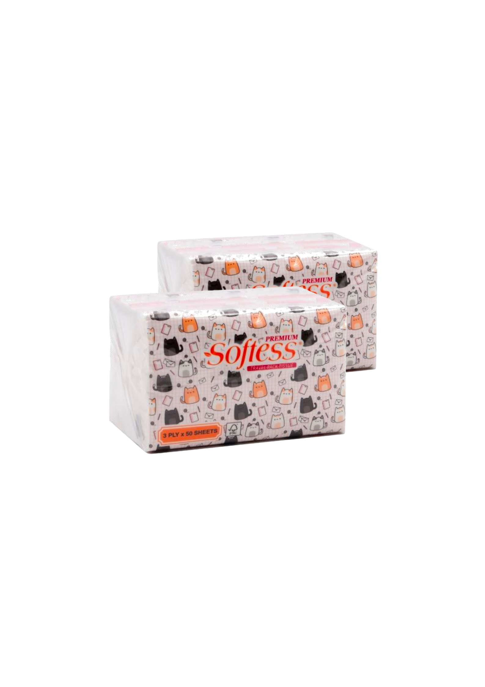 Facial Tissue Paper (8 Travel Packs, 3-Ply)